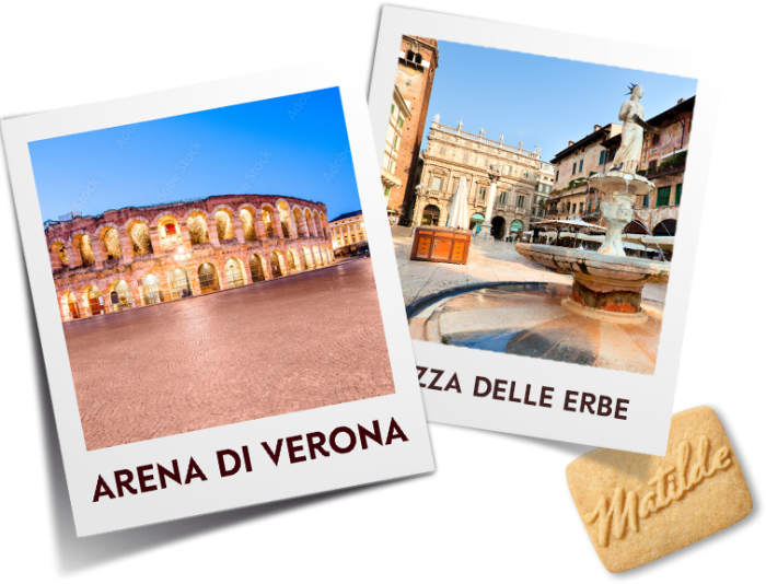 Polaroid-Bilder aus Italien: Arena di Verona und Piazza delle Erbe